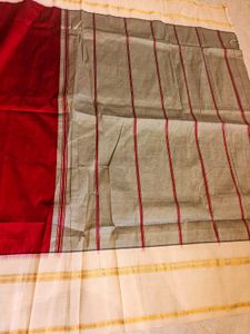 100% Pure Silk Kanjivaram in Deep Red