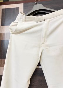 Cream Casual Pants