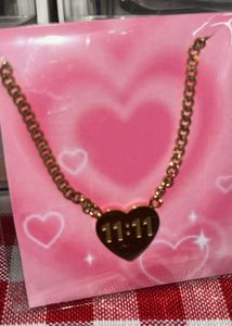11:11 Heart Charm Necklace