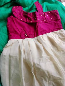 Cute Pink & Cream Dress