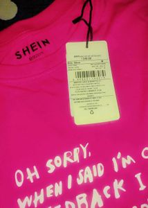 SHEIN Pink Graphic T-Shirt