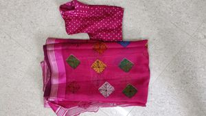Saree With Stitched Blouse