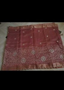 Elegant Terracotta 💖Saree with Golden Border