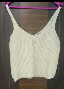 cream  Knit Tank Top