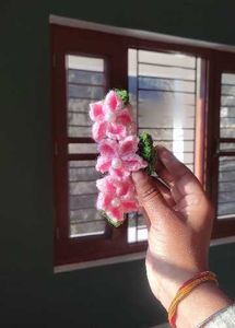 Crocheted Flower Hair Clip