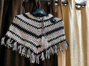 Handmade Crochet Poncho woolen
