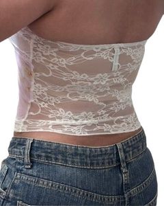 NEWME | Lace Floral Tube Top