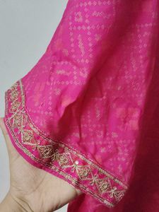 pink aline kurti