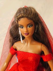 Tulle and lacd gown for barbie doll