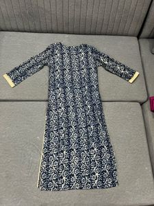 Navy Blue Printed Kurta Set with Dupatta