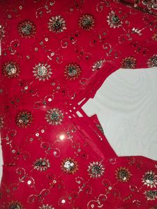 Pretty Maroon Colour Saree ❤️