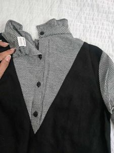 Chic Black &amp; White Mini Dress