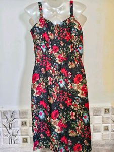 Chic Floral Print Midi Dress