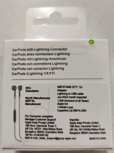 Earpods lightning Connector Apple