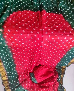 ❤🔥New Red Bandhani Saree