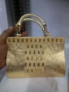 2 Pieces Combo Elegant Golden Evening Clutch Bags