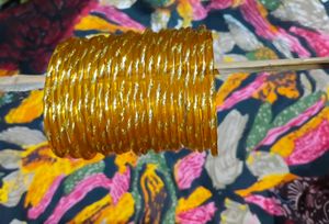 Golden Glass Bangles