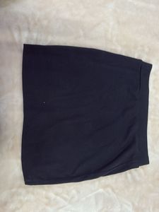 Stylish Black Wrap Mini Skirt