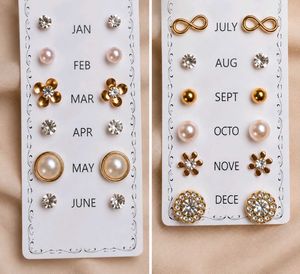 ✨ 12-Pair Minimal Stud Earrings Set