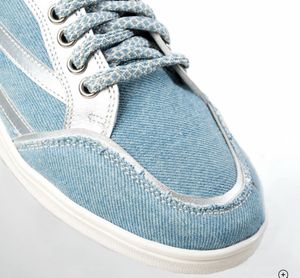 Stylish Silver Sneakers denim gully labs
