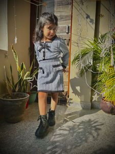 Stylish Girls' Sweater Dress Set