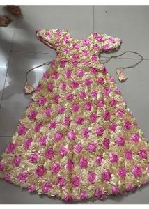 Stunning Floral 3D Rose Embellished Gown