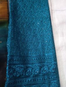 trending multi colour saree with mirror work blous