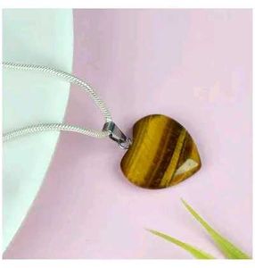 Natural Gemstone Heart Pendants