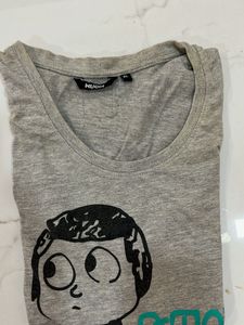 Grey Graphic Tee - 'Stop Following Me'