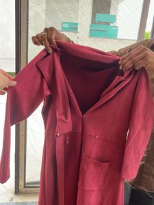 Stylish Maroon Long Coat