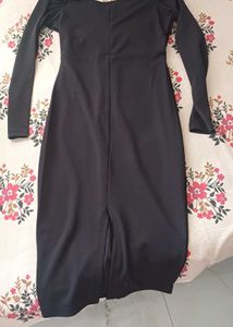 Elegant Black Midi Dress