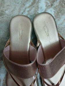 Rose Gold Flat Sandals