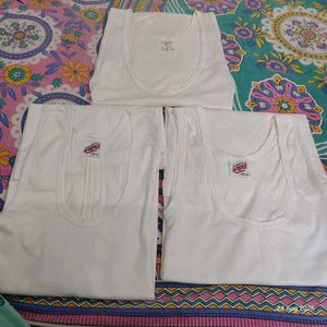 new Condition Comfortable White men baniyan Pack 3