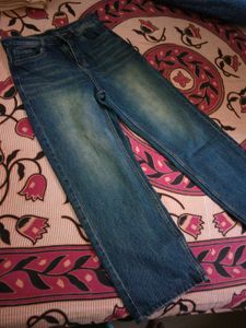 Trendy Wide Leg Denim Jeans