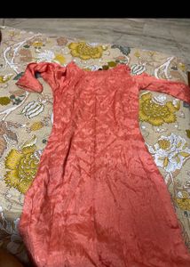 Elegant Ethnic Kurta Orangish Color