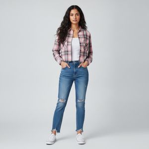 Plaid Cropped Shirt