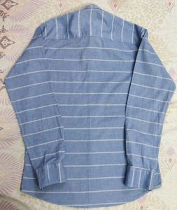 Men's Blue Striped Cotton Shirt