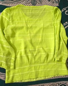 Lime Green Textured Top