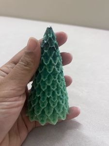 Green Christmas Tree Candle