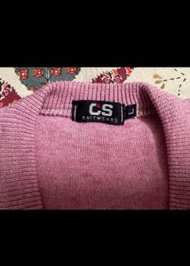 Men's Pink V-Neck Sweater
