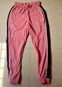 Stylish Pink &amp; Black Joggers – Comfy Everyday Wear