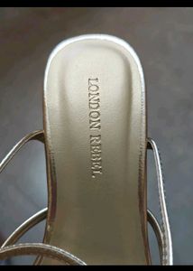 Gold Block Heel Sandals Aus 5
