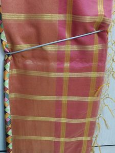 Vibrant Saree with Geometric Print