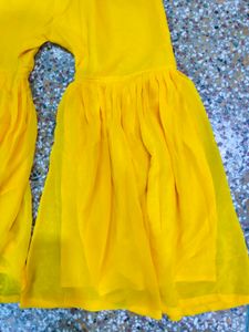 sharara Set Yellow Sparkling