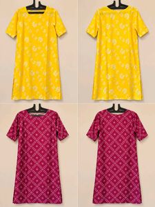 Vibrant Yellow & Magenta 2 kurta set