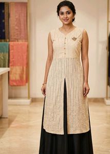 Elegant Striped Gown Dress