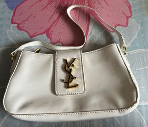 White YSL Shoulder Bag