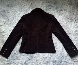 Classic Brown Velvet Blazer