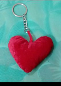 Plush Heart "LOVE" Keychain