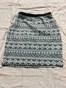 Patterned Mini Skirt